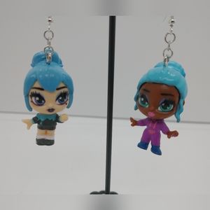 Earrings Hatchimals Mini Pixies Toy Handmade 925 Silver Hook Dangle Kawaii OOAK